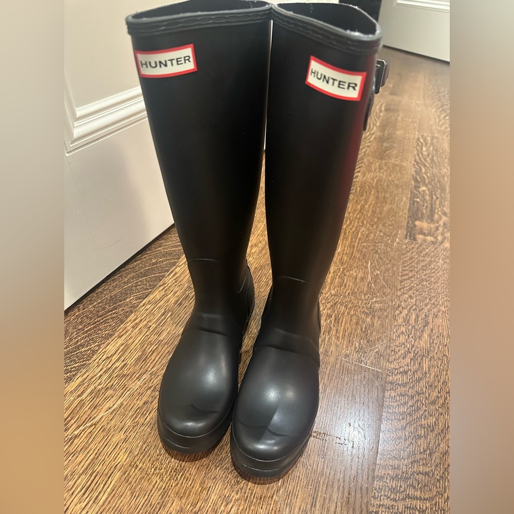 Hunter Matte Black Tall Rain Boots